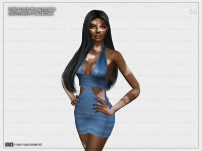 Halter Neck Dres MC323 By Mermaladesimtr Sims 4 CC