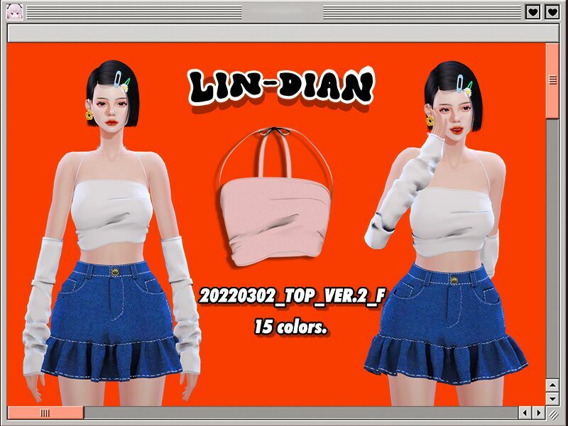 Halter TOP With BOW Sims 4 CC