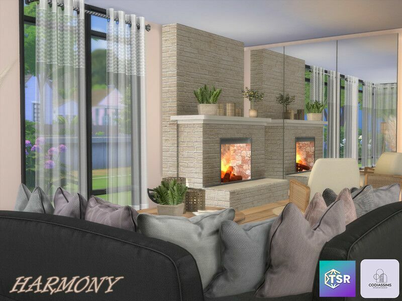 Harmony Living Room Sims 4 CC