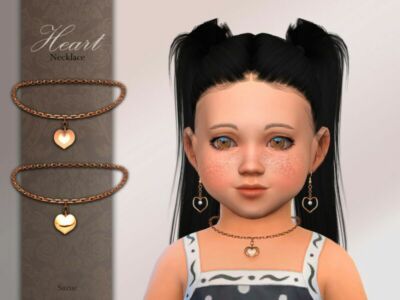 Heart Necklace Toddler By Suzue Sims 4 CC