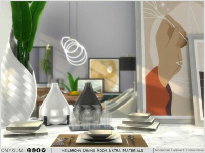 Heilbronn Dining Room Extra Materials For / Decorative Sims 4 CC