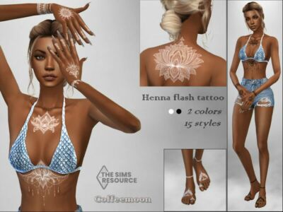 Henna Flash Tattoo By Coffeemoon Sims 4 CC