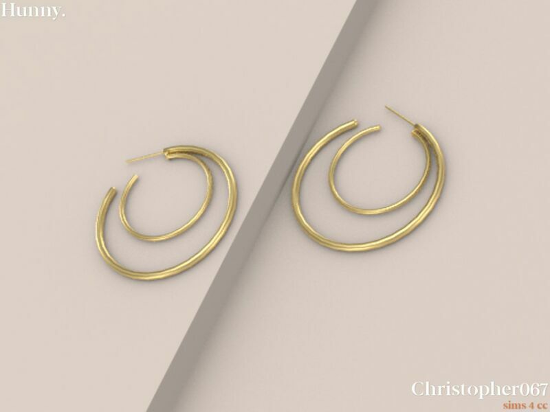 sims 4 cc hunny earrings by christopher067 3