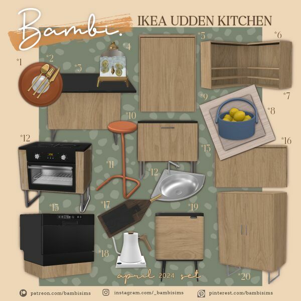 Ikea Udden Kitchen By Bambisims Sims 4 CC