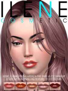 Ilene_E Ghk265-L Lipstick By Ilene Sims 4 CC