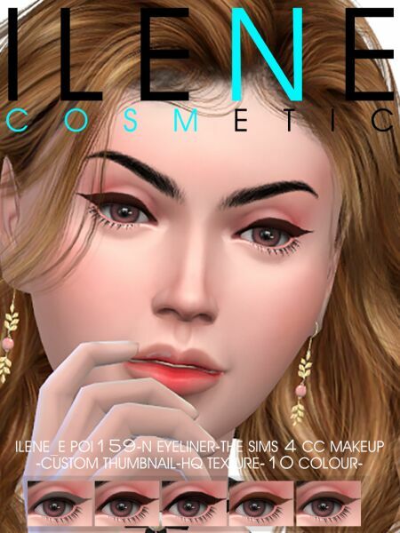 Ilene_E Poi159-N Eyeliner By Ilene Sims 4 CC