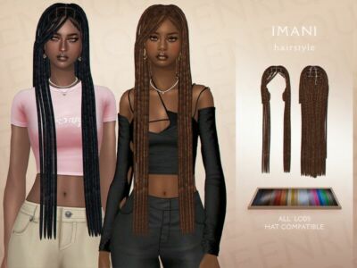 Imani Hairstyle By Enriques4 Sims 4 CC