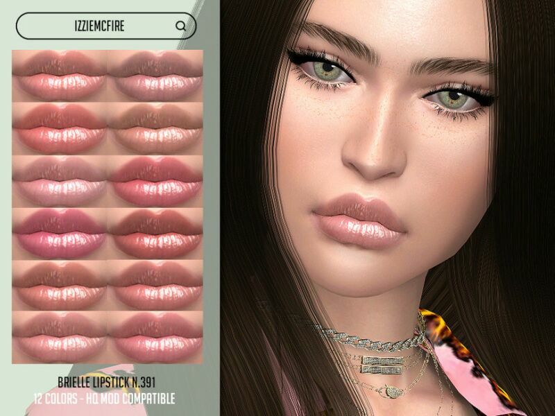 IMF Brielle Lipstick N.391 By Izziemcfire Sims 4 CC