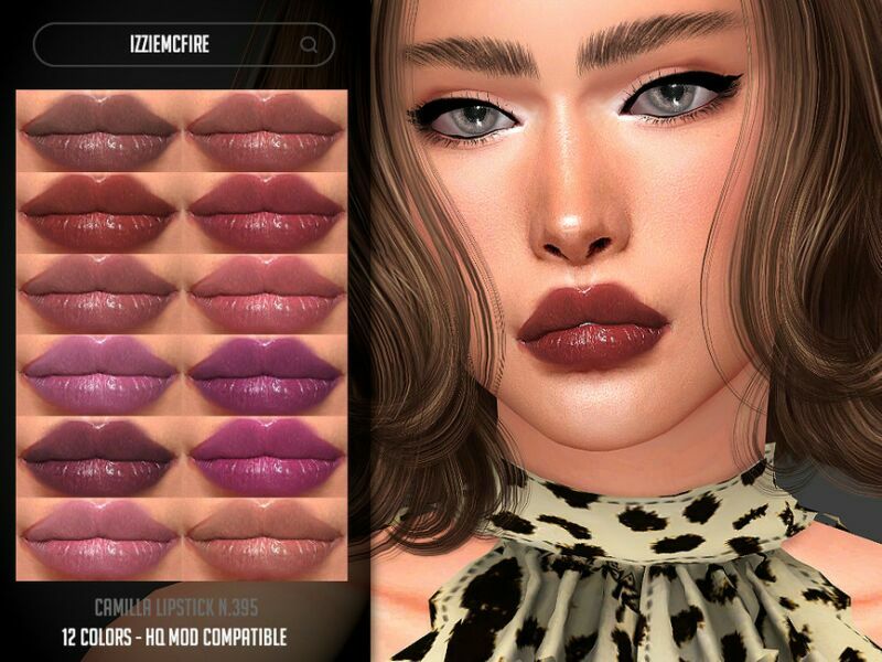 IMF Camilla Lipstick N.395 By Izziemcfire Sims 4 CC