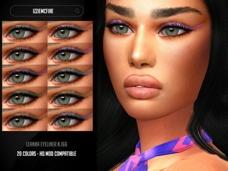 IMF Leanna Eyeliner N.166 By Izziemcfire Sims 4 CC