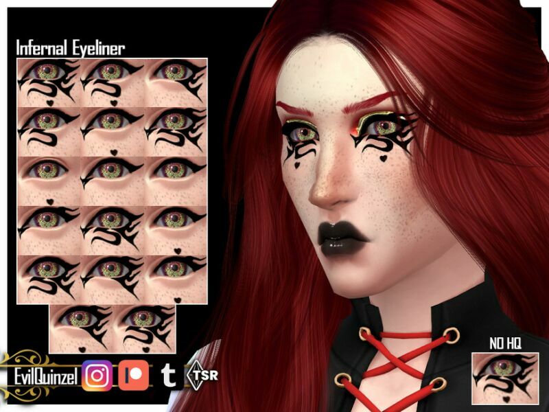 Infernal Eyeliner By Evilquinzel Sims 4 CC