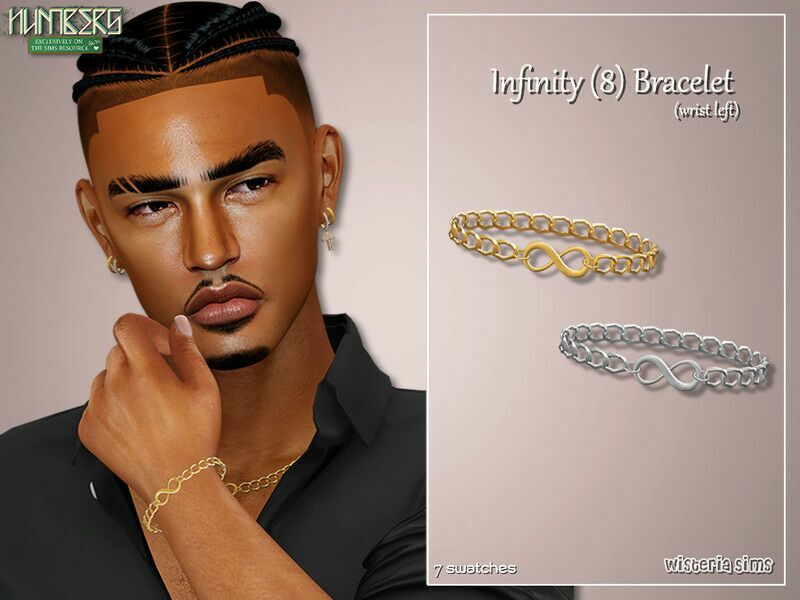 Infinity (8) Bracelet For MEN Sims 4 CC