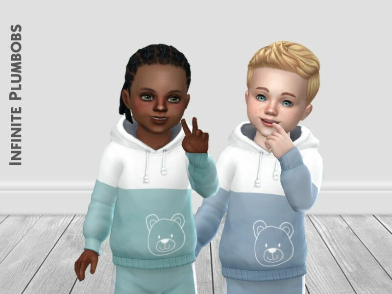 IP Toddler Teddy Bear Hoodie By Infiniteplumbobs Sims 4 CC