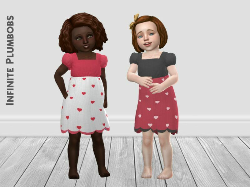 IP – Toddler Valentine Tutu Dress By Infiniteplumbobs Sims 4 CC