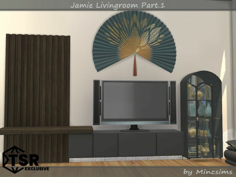 sims 4 cc jamie livingroom part 1 by mincsims 6