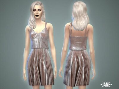 Jane – Dress By ‘-April-‘ Sims 4 CC