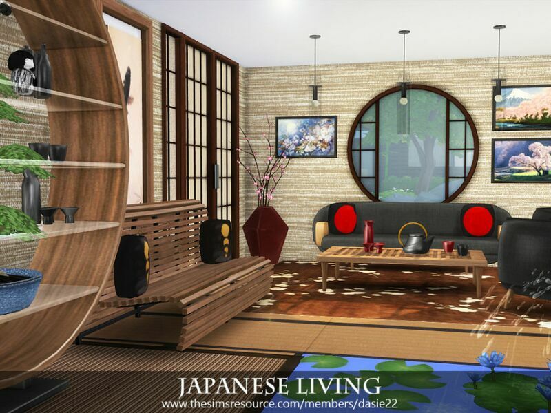 sims 4 cc japanese living by dasie2 4