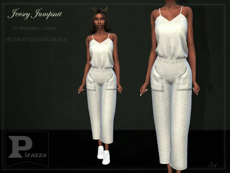 Jersey Jumpsuit By Pizazz Sims 4 CC