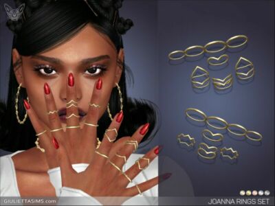 Joanna Rings SET By Feyona Sims 4 CC