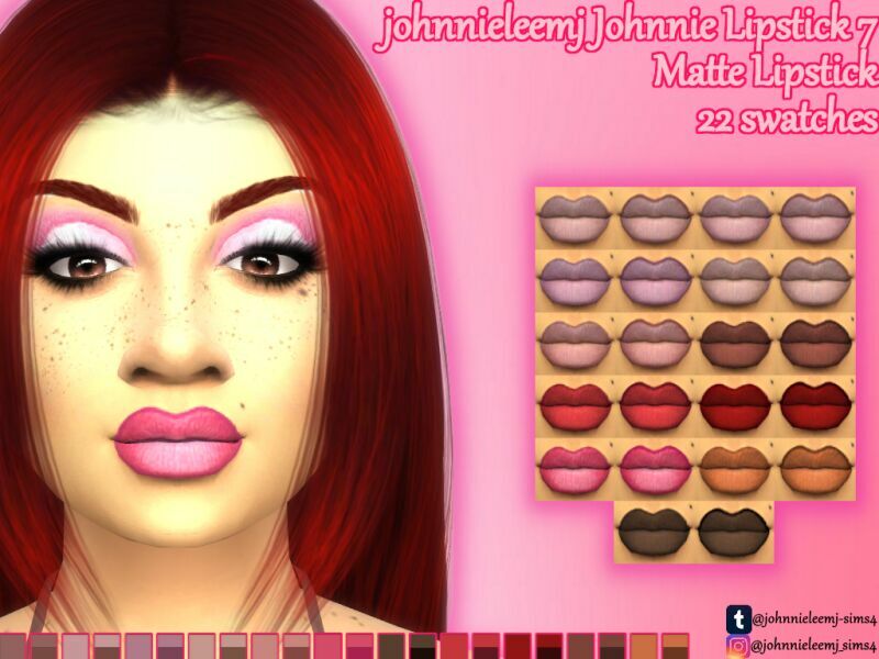 Johnnieleemj Johnnie Lipstick 7 By Johnnieleemj Sims 4 CC