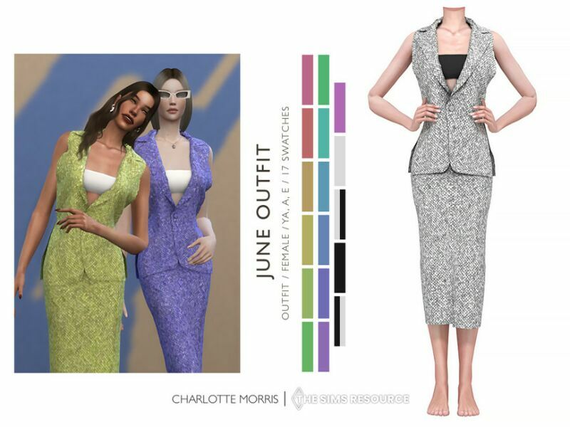 June Outfit Sims 4 CC