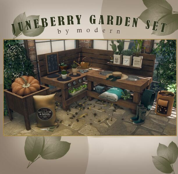 Juneberry Garden SET By Modern Sims 4 CC