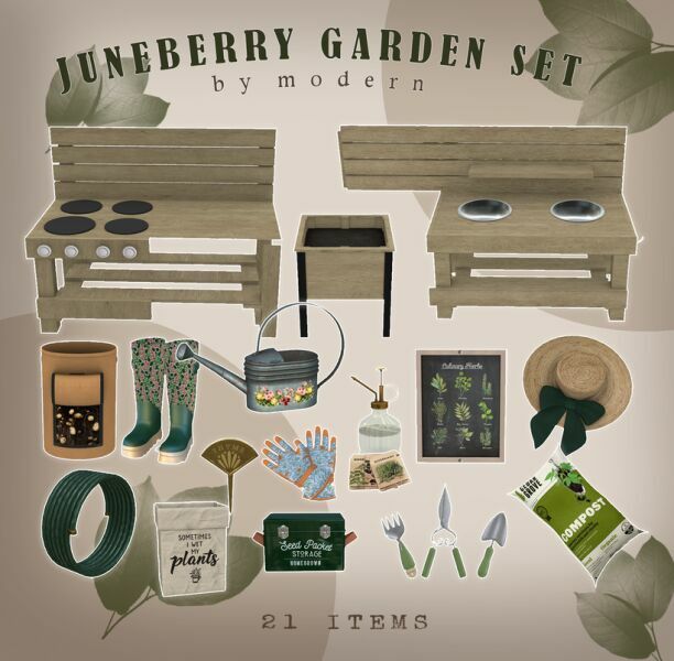 sims 4 cc juneberry garden set by modern 2