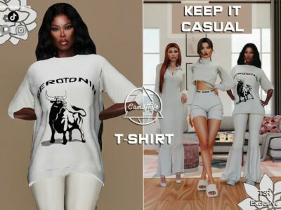 Keep IT Casual Collection – T-Shirt Sims 4 CC