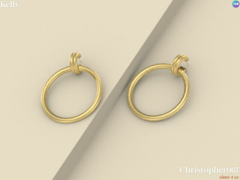 sims 4 cc kelly earrings by christopher067 3