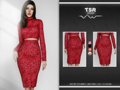 Knit SET-270 (Skirt) BD803 By Busra-Tr Sims 4 CC