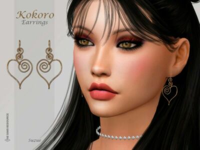 Kokoro Earrings By Suzue Sims 4 CC