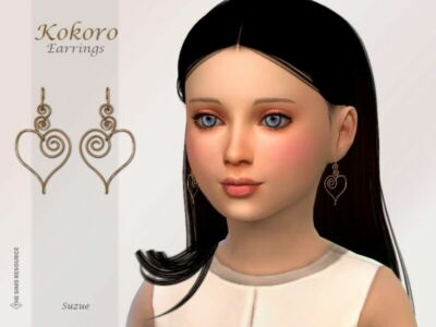 Kokoro Earrings Child By Suzue Sims 4 CC