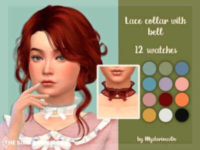 Lace Collar With Bell By Mysteriousoo Sims 4 CC