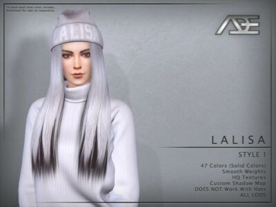 Lalisa Style 1 (Hairstyle) Sims 4 CC