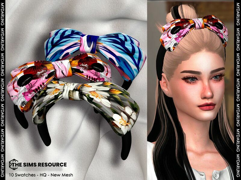 Large BOW Headband NA396 Adult Sims 4 CC