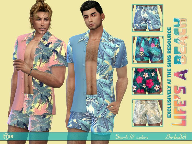 Life’S A Beach – Hawaiian Swimwear Sims 4 CC