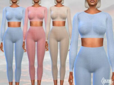 Light Colour Fitness Outfits By Saliwa Sims 4 CC