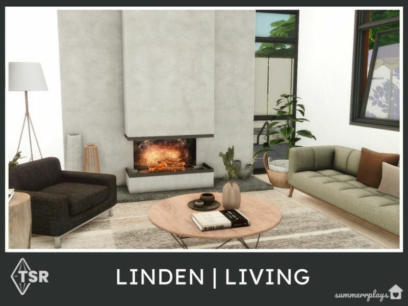 Linden Living Room – TSR CC Only Sims 4 CC