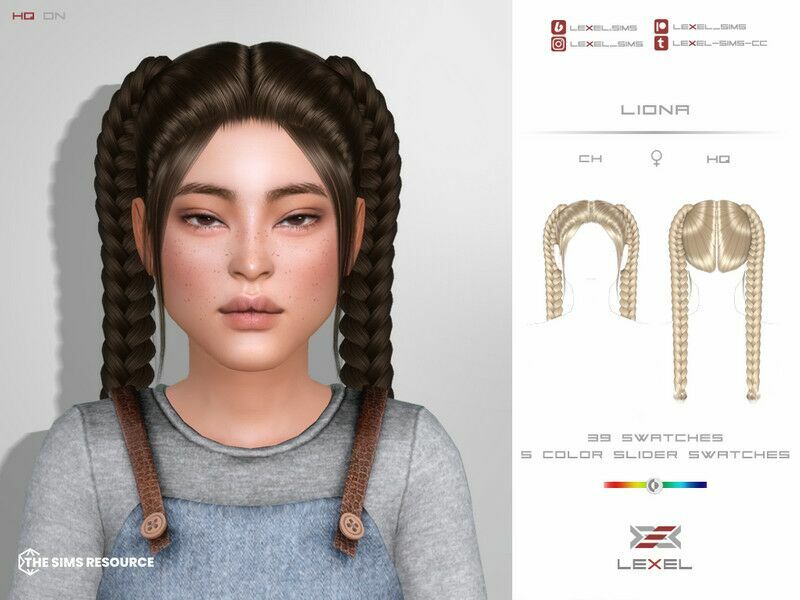 Liona – Hairstyle (Child) Sims 4 CC