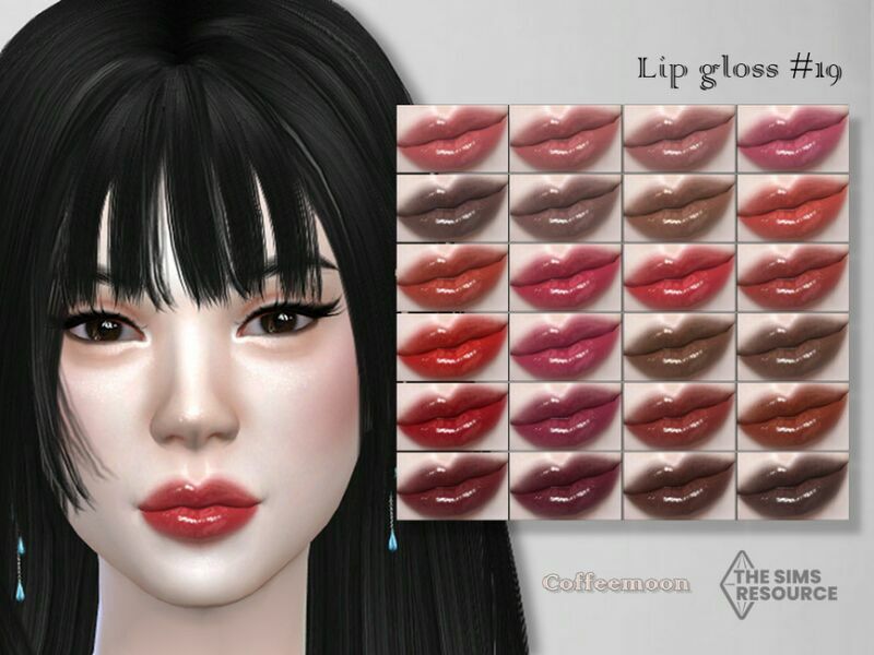 LIP Gloss N19 By Coffeemoon Sims 4 CC