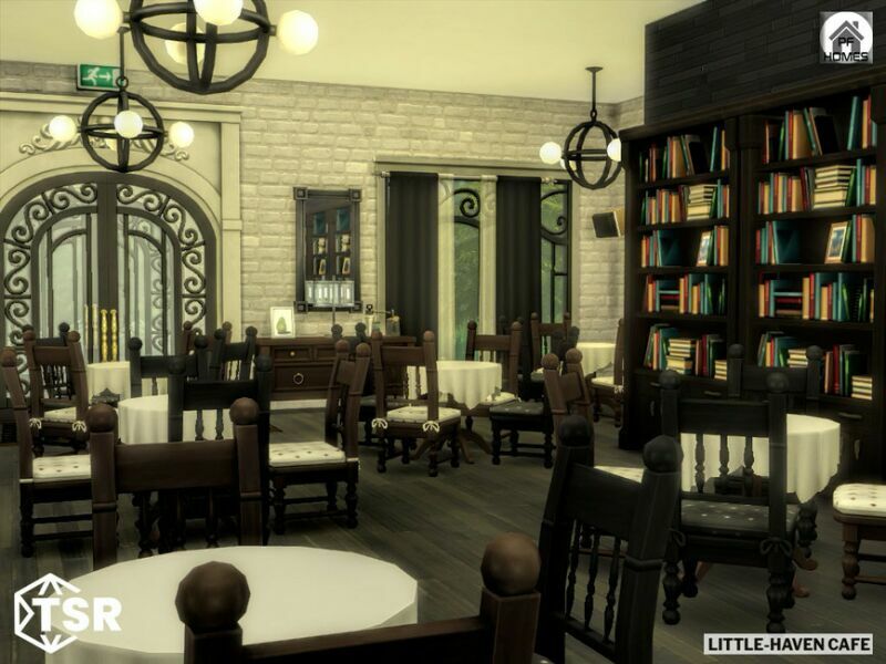 sims 4 cc little haven cafe by pinkfizzzzz 2