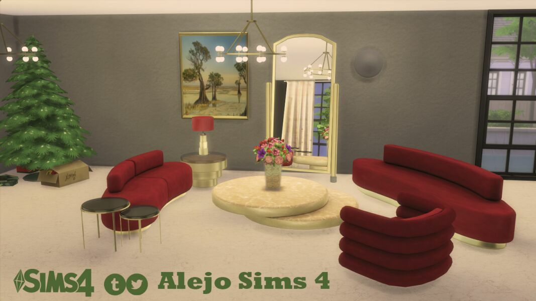 Living Curved SET Sims 4 CC