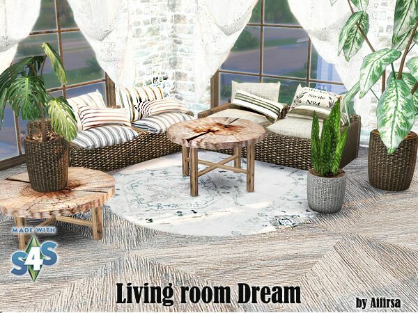 Living Room Dream By Aifirsa Sims 4 CC