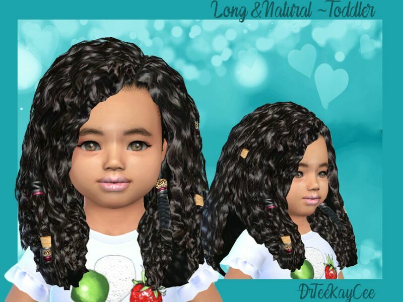 Long And Natural ~ Toddler By Drteekaycee Sims 4 CC