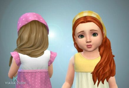 Long Side Bandana Hair For Toddlers Sims 4 CC