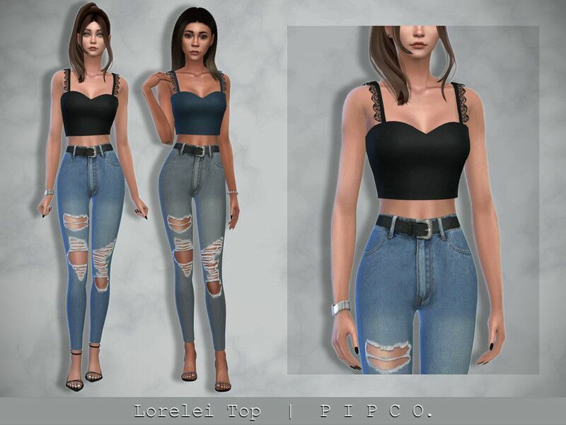 ‘Lorelei TOP For / Everyday’ Sims 4 CC