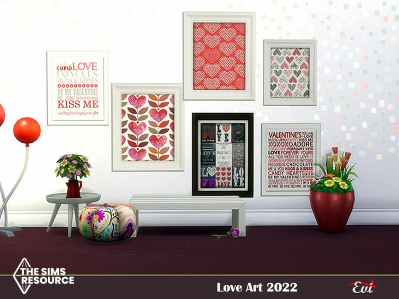 sims 4 cc love art 2022 by evi 2