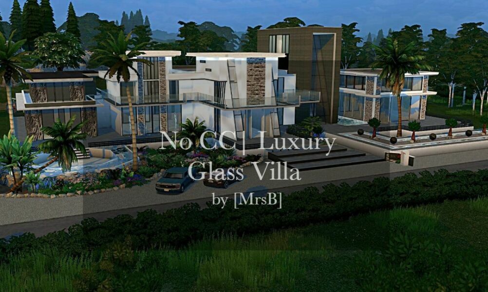 Luxury Glass Villa |CC Free By Mrsbarbiex3 Sims 4 CC