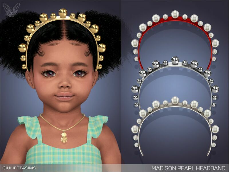 Madison Pearl Headband For Toddlers By Feyona Sims 4 CC