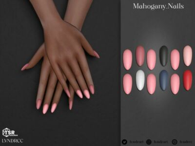 Mahogany Nails Sims 4 CC